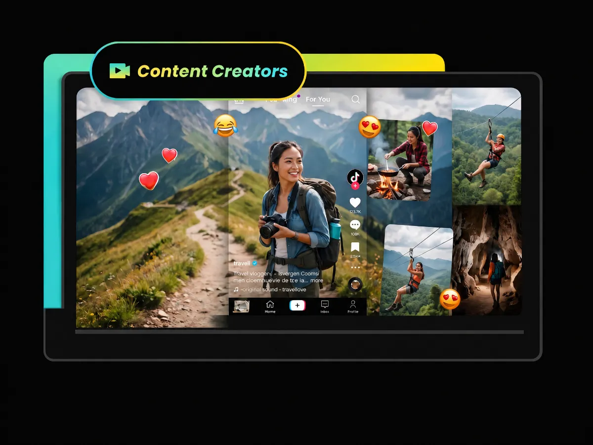 TikTok video resizer applying layouts for TikTok content creators.