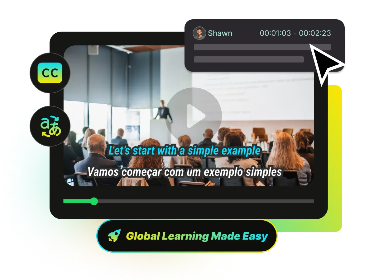 Educational YouTube video with multilingual subtitles for online learning